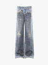 Vintage Jeans mit Used-Look und weitem Bein