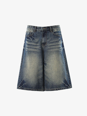 Vintage Jeansshorts mit Used-Look