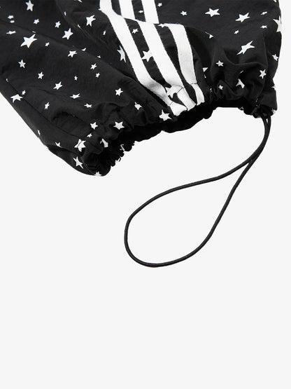 Star Pattern Side Stripe Baggy Track Pants 