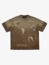 Distressed Graphic Print Crewneck T-Shirt