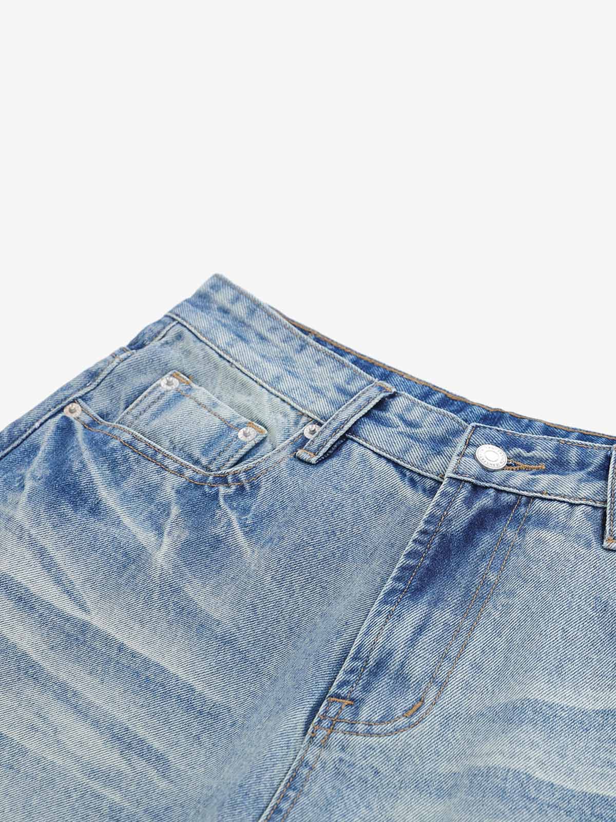 Vintage Jeansshorts mit Used-Look