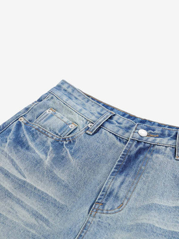 Vintage Jeansshorts mit Used-Look