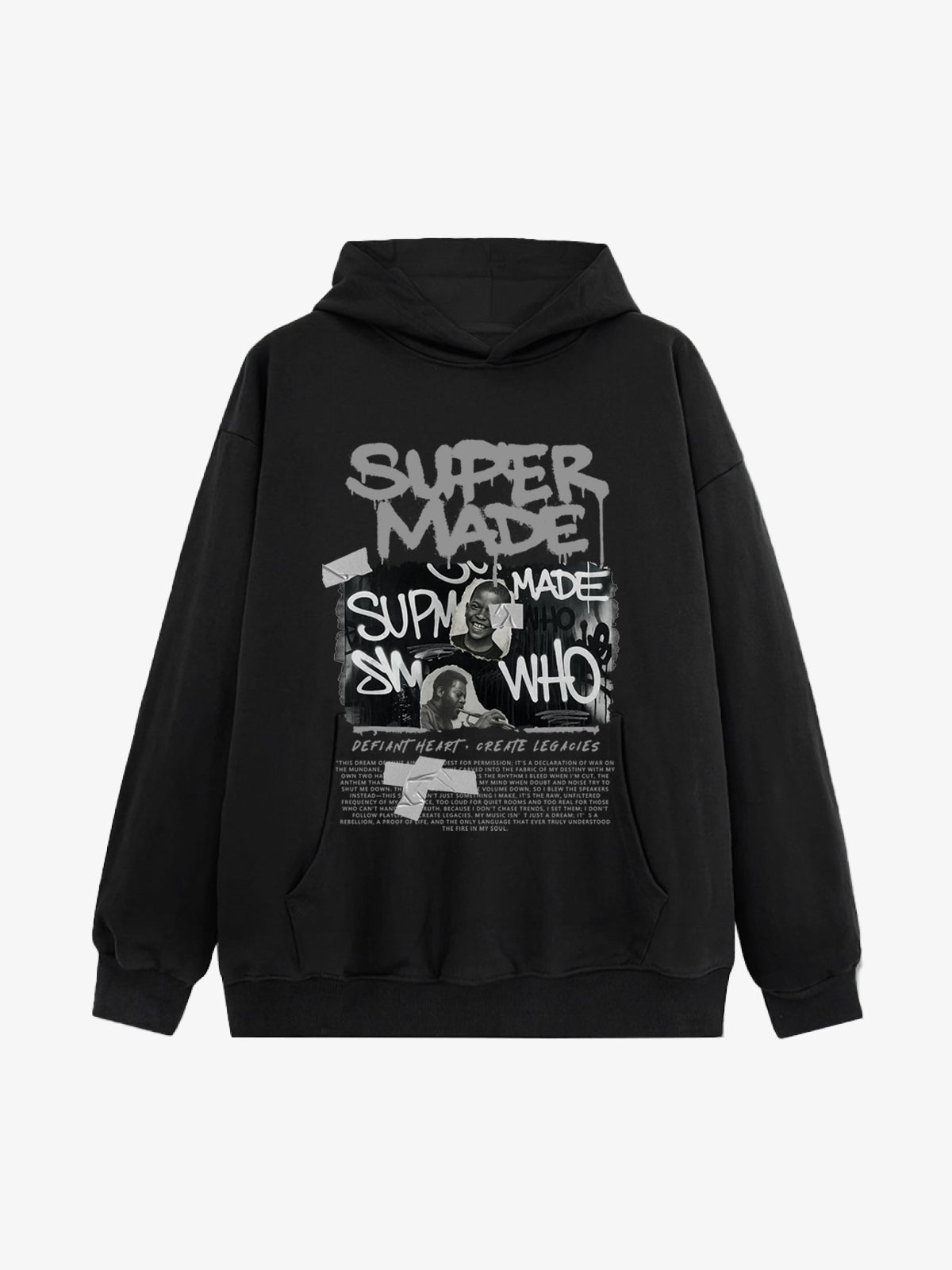 Trendy Retro Graffiti Character Hoodie 