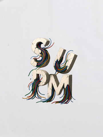 SPMD Letter Cable Graphic T-Shirt 