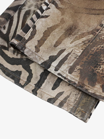 Jeans im Camouflage-Look – High-Rise Relaxed Fit Hose