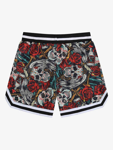Retro-Basketballshorts aus Mesh mit Kordelzug