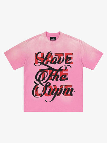 Retro Color-Blocked Lettering T-Shirt 