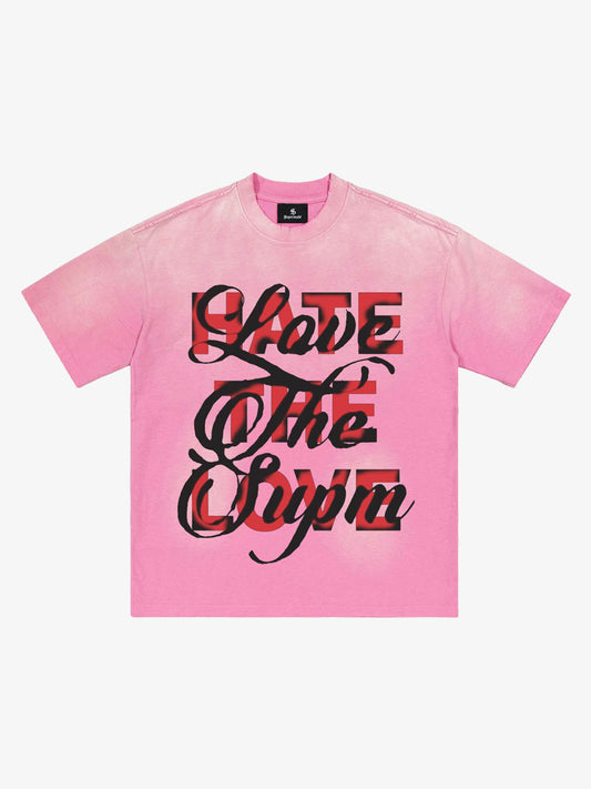 Retro-T-Shirt mit farblich abgesetztem Schriftzug