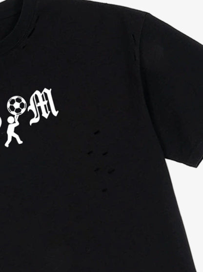 SM Soccer Graphic Distressed T-Shirt 
