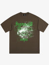 Gothic Skull Spiderweb Graphic T-Shirt 