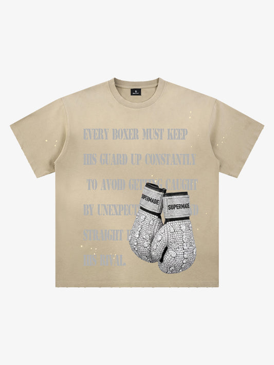 Strass-Boxhandschuh-T-Shirt