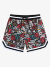 Retro-Basketballshorts aus Mesh mit Kordelzug