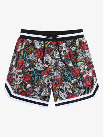 Retro-Basketballshorts aus Mesh mit Kordelzug