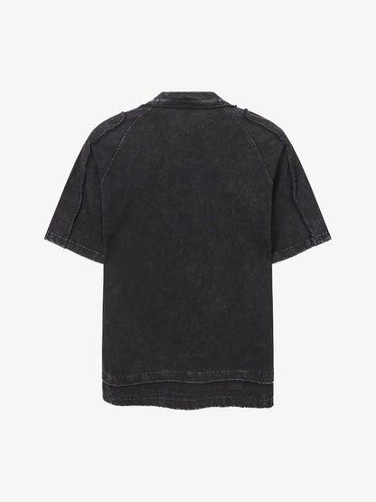 Exposed Seam Washed T Shirt 