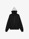 Spine Graphic Distressed Hood Zip Hoodie 