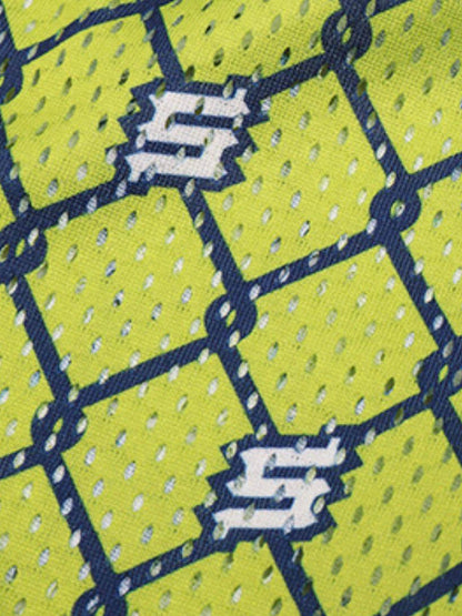 Shorts mit Vintage-Geometrie-Print und Kordelzug