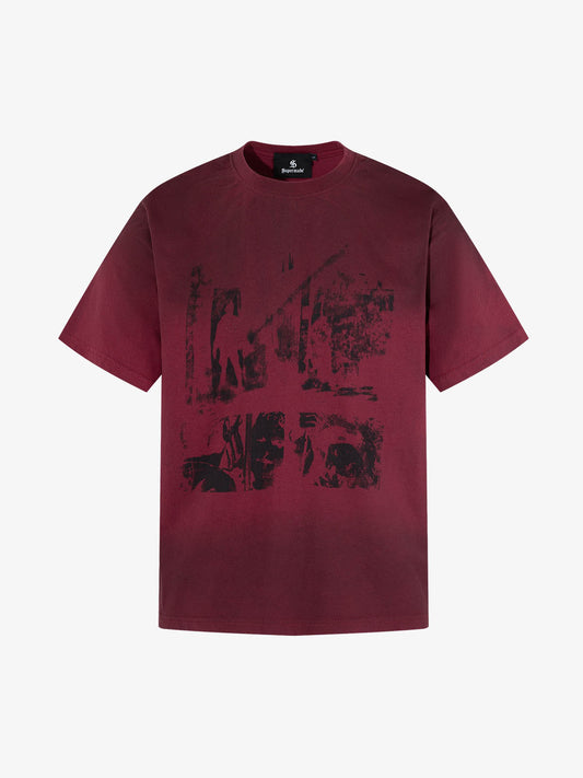 Grunge-T-Shirt mit verblasstem Fotodruck