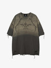 Vintage-T-Shirt mit Dornenmotiv im Used-Look