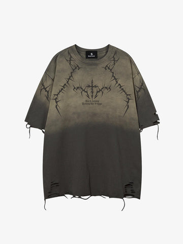 Vintage Thorn Graphic Distressed T-Shirt 