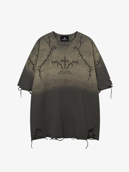 Vintage Thorn Graphic Distressed T-Shirt 