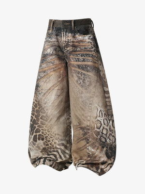 Jeans im Camouflage-Look – High-Rise Relaxed Fit Hose