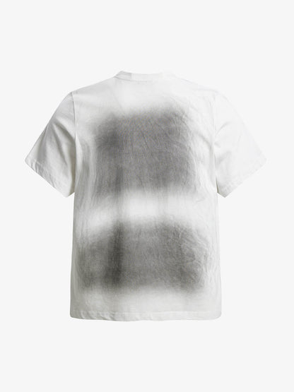 Vintage Airbrush Spray Effect Multi-Badge Graphic T-Shirt 