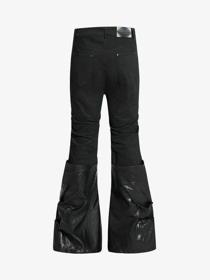 Black High-Waisted Slim Fit Chino Pants – Star Button Detail Cotton Twill