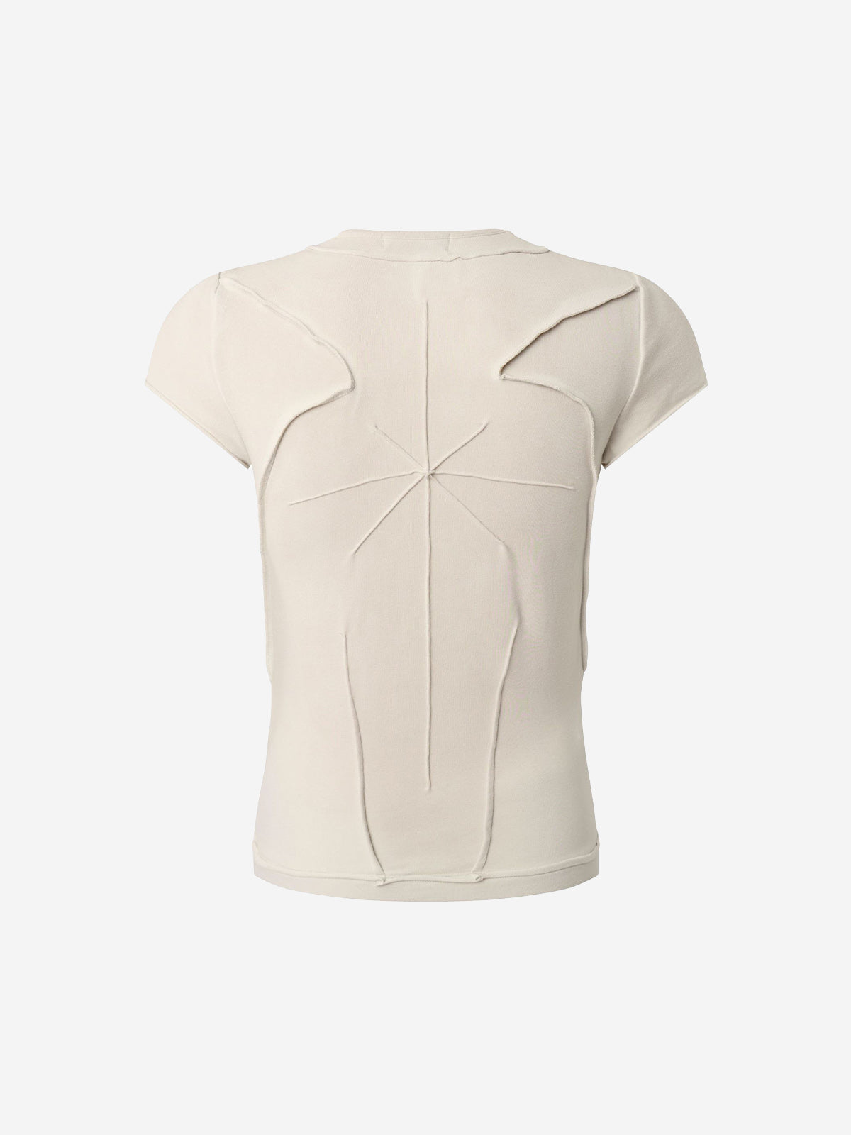 Skorpion-besticktes T-Shirt mit sichtbaren Nähten