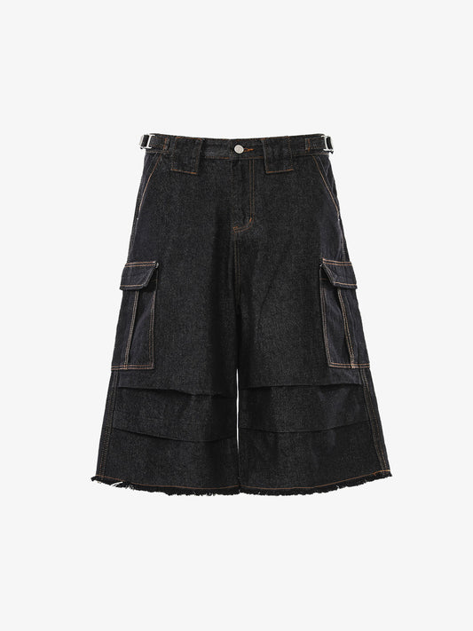 Vintage Cargo-Shorts mit Kontrastnähten