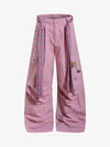 Cargohose mit Karomuster und Trägern