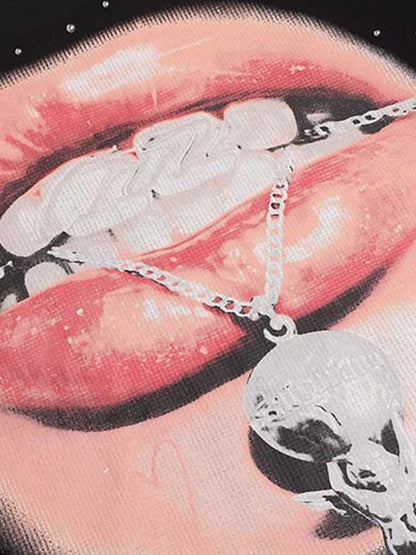Street Mouth Grafikdruck-T-Shirt