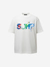 Übergroßes T-Shirt mit Graffiti-Farbtropfen-Buchstabenprint