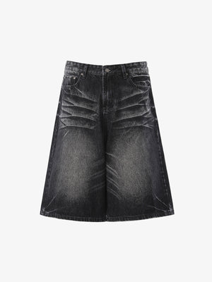 Vintage Jeansshorts mit Used-Look