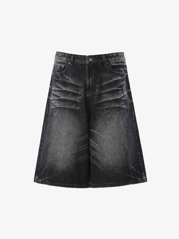 Vintage Jeansshorts mit Used-Look