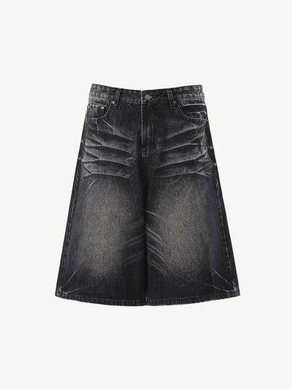 Vintage Jeansshorts mit Used-Look
