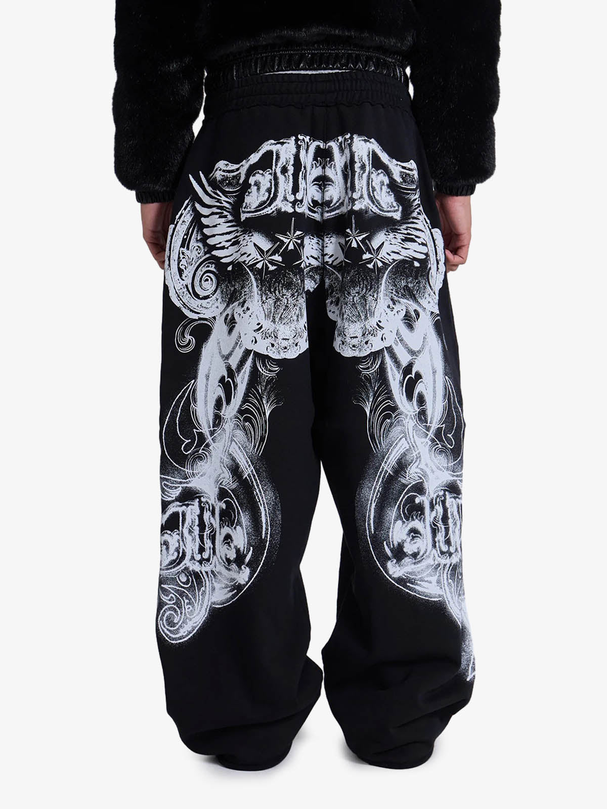 Baggy-Jogginghose mit dunklem Gothic-Muster