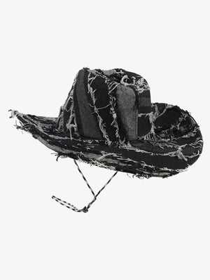 Distressed Patchwork Cowboy Hat 