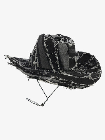 Distressed Patchwork Cowboy Hat 