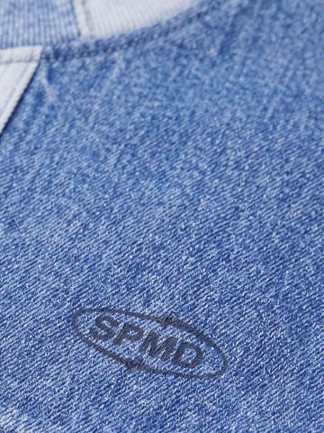 Denim Patchwork Oversized Tee