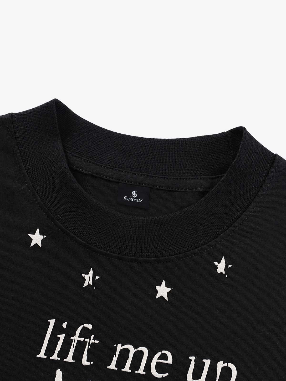 Retro Star Print Long-Sleeved T-Shirt 
