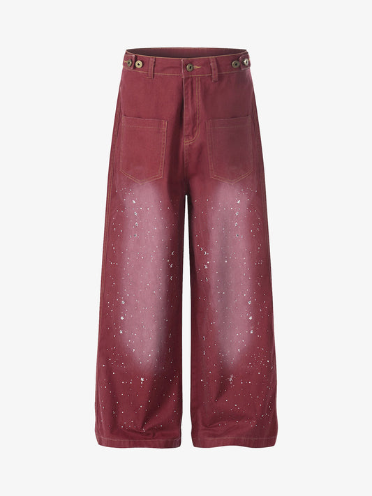 Vintage Jeans mit Farbspritzern