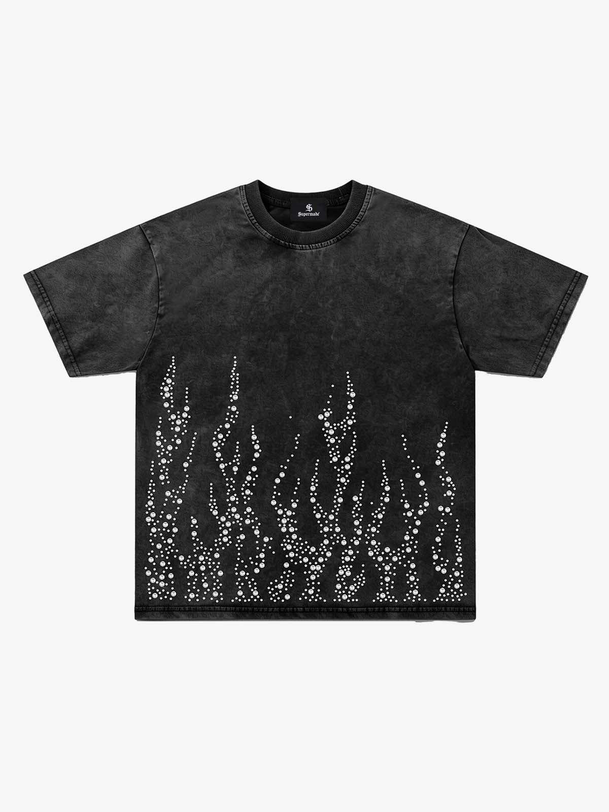 Acid Wash Oversized T-Shirt – Distressed Cotton Vintage Streetwear Tee