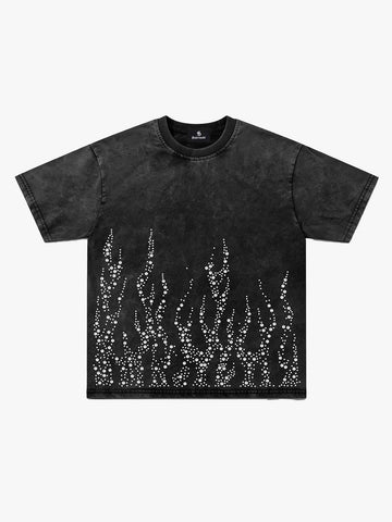 Acid Wash Oversized T-Shirt – Distressed Cotton Vintage Streetwear Tee