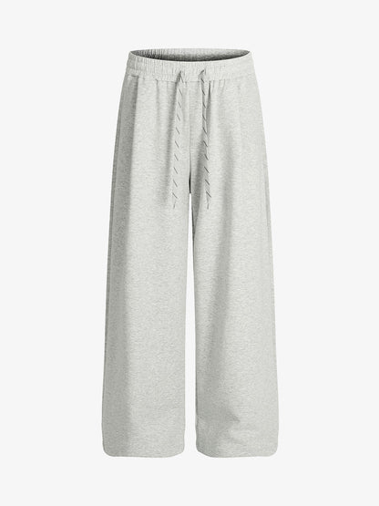 Drawstring Wide Leg Relaxed Sweatpants 