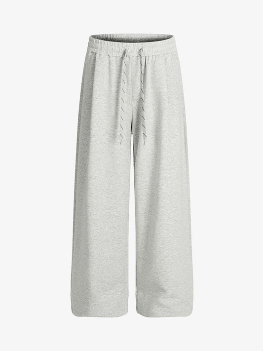Drawstring Wide Leg Relaxed Sweatpants 