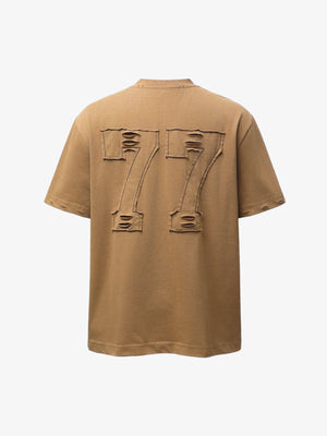 Ripped Number 77 Casual T-Shirt 