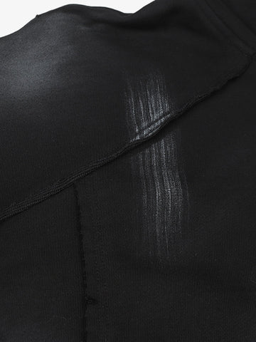 Hip-Hop Wasteland Ink-Dyed Raw Edge Hoodie 