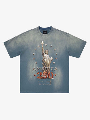 Liberty Statue Chrome Washed T-Shirt 