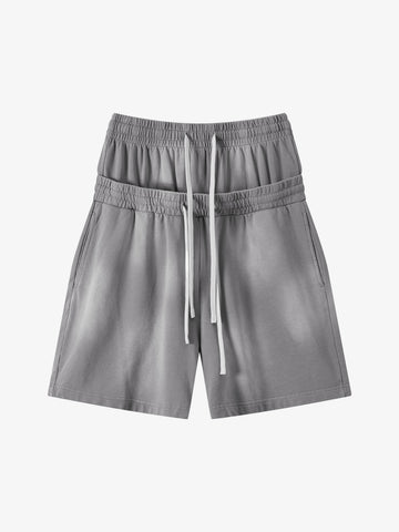 Women’s High-Waisted Summer Shorts – Cotton Blend Elastic Waist Casual Fit