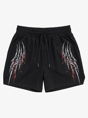 Y2K Thorn Graphic Drawstring Shorts